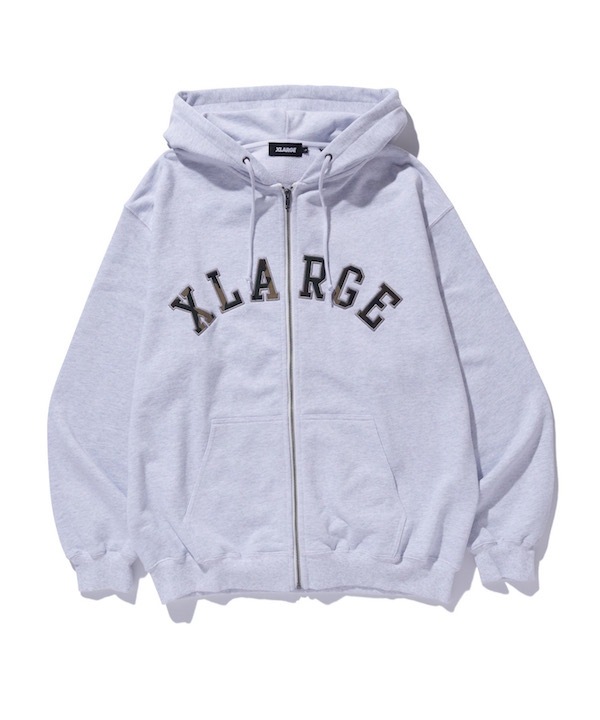XLARGE �������ȥ�顼�� CAMO PATCH ZIP UP HOODED SWEATSHIRT