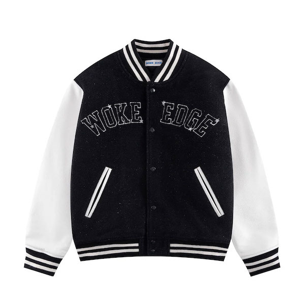 WOKE EDGE �����������å� Varsity Jacket