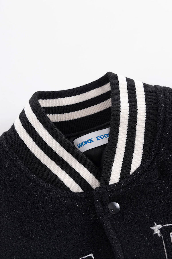 WOKE EDGE �����������å� Varsity Jacket