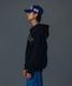 XLARGE �������ȥ�顼�� PERFORATED LEATHER LOGO ZIP UP HOODED SWEATSHIRT