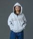 XLARGE �������ȥ�顼�� PERFORATED LEATHER LOGO ZIP UP HOODED SWEATSHIRT