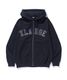 XLARGE �������ȥ�顼�� PERFORATED LEATHER LOGO ZIP UP HOODED SWEATSHIRT