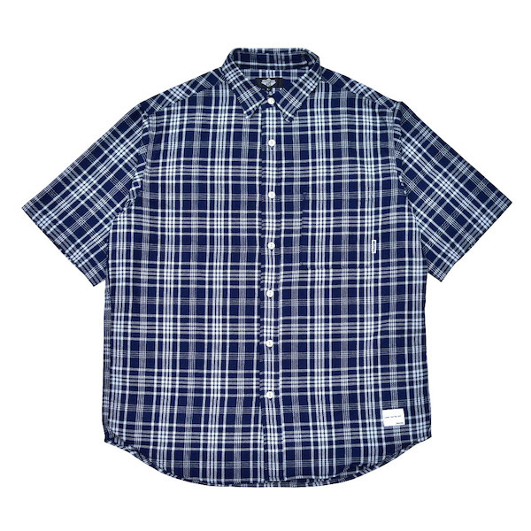WHATZIS ��åȥ��� S/S PLAID SHIRT