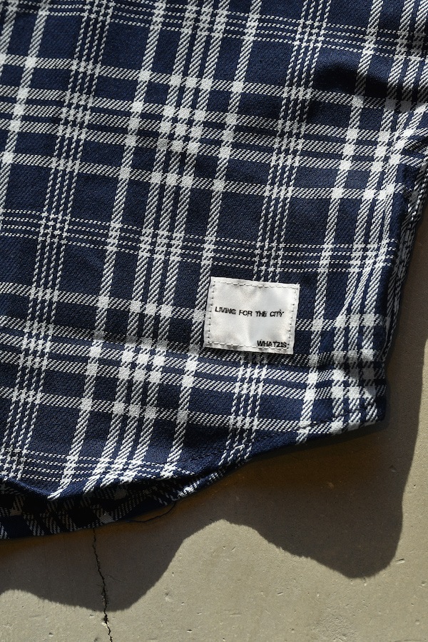 WHATZIS ��åȥ��� S/S PLAID SHIRT