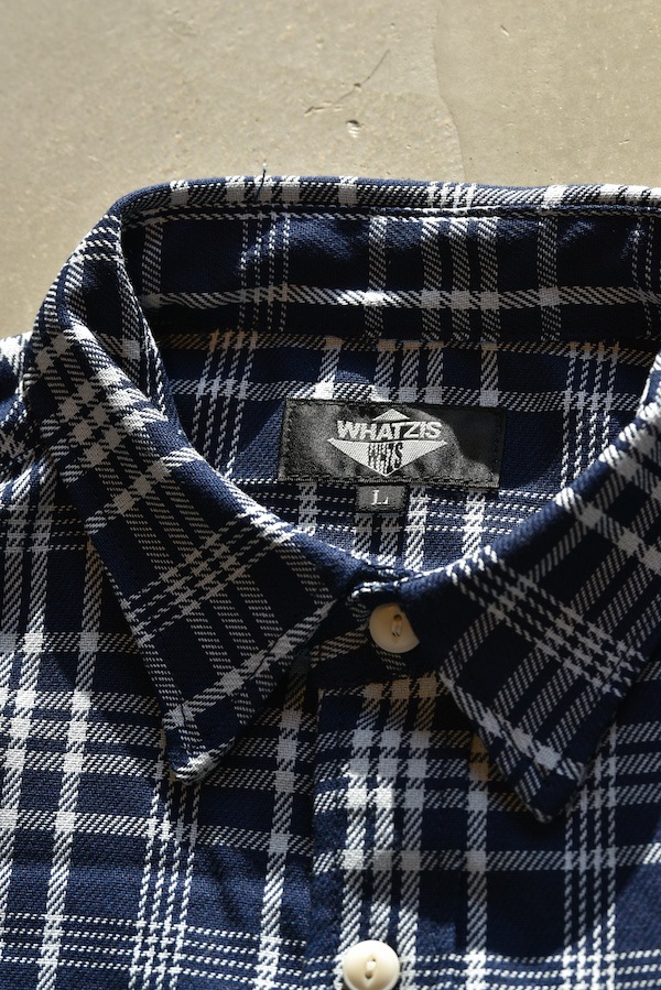 WHATZIS ��åȥ��� S/S PLAID SHIRT