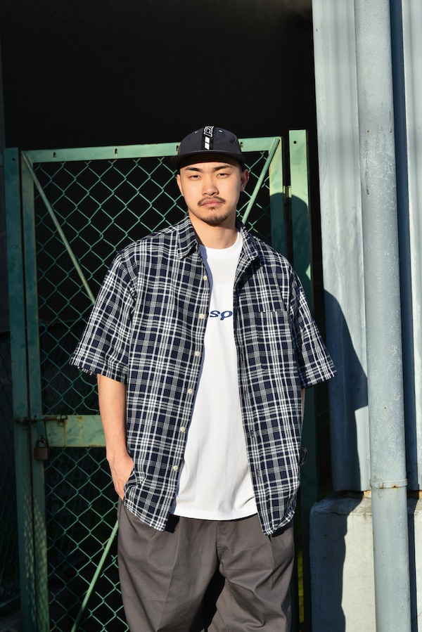 WHATZIS ��åȥ��� S/S PLAID SHIRT