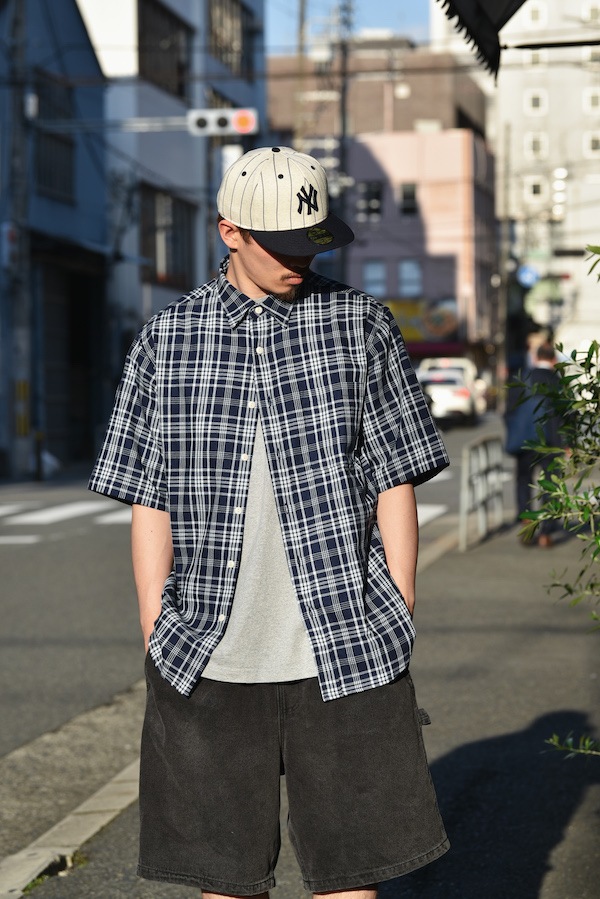 WHATZIS ��åȥ��� S/S PLAID SHIRT