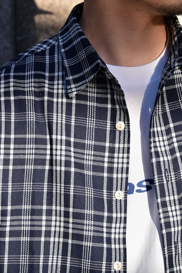 WHATZIS ��åȥ��� S/S PLAID SHIRT