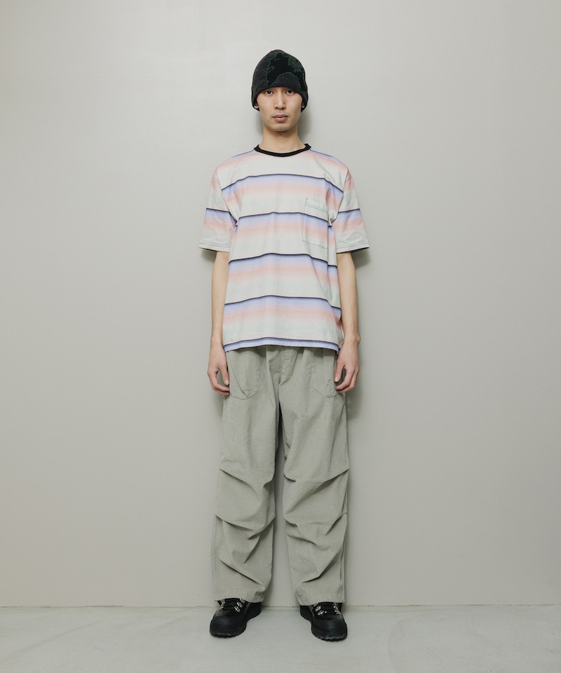 BAL �Х� GRADIENT STRIPE CREW NECK TEE