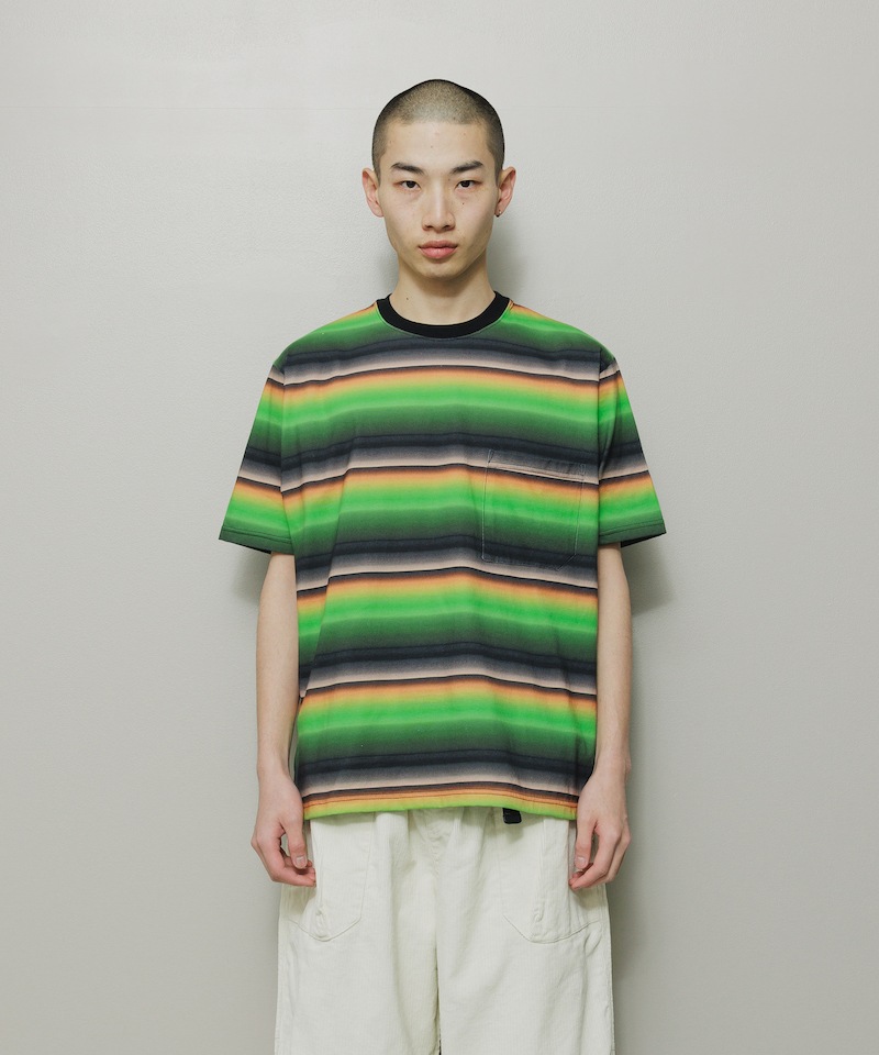 BAL �Х� GRADIENT STRIPE CREW NECK TEE