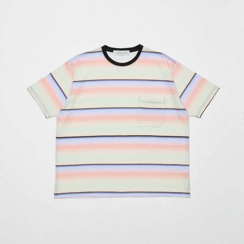 BAL �Х� GRADIENT STRIPE CREW NECK TEE