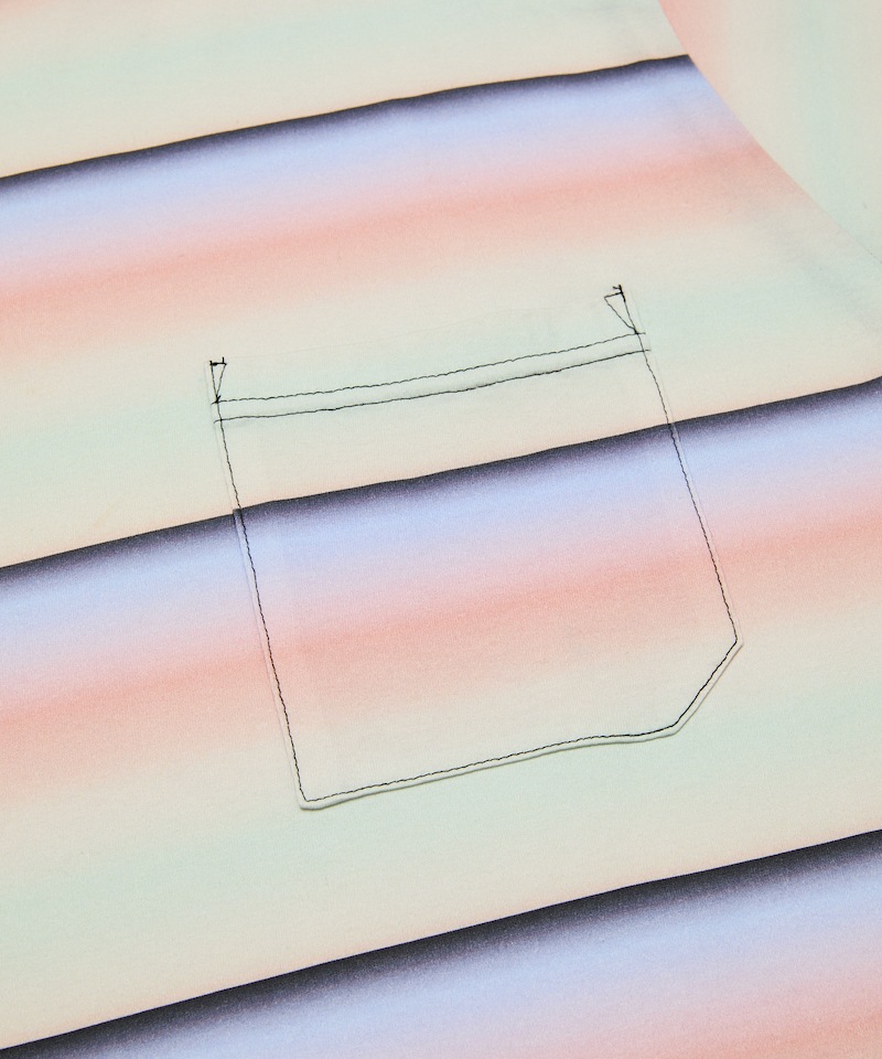 BAL �Х� GRADIENT STRIPE CREW NECK TEE