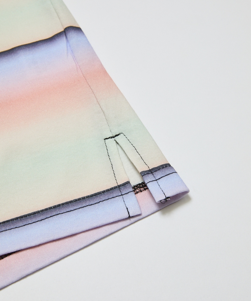 BAL �Х� GRADIENT STRIPE CREW NECK TEE