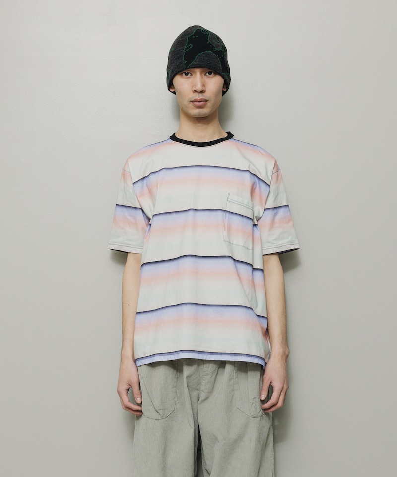 BAL �Х� GRADIENT STRIPE CREW NECK TEE