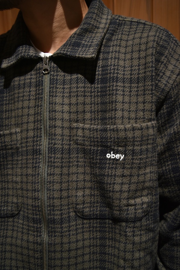 OBEY ���٥� Parker Zip Shirt Jacket