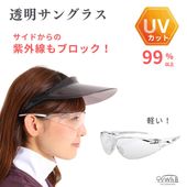 透明サングラス UVカット99%以上 防曇サングラスプレミアム