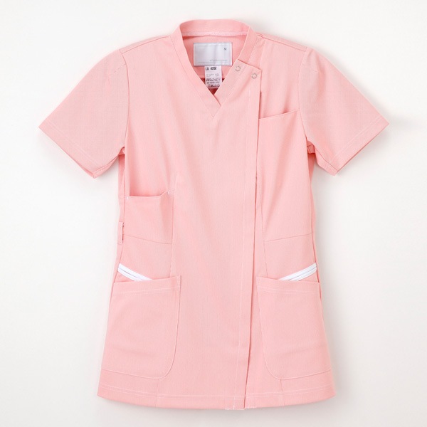 女子上衣 ピンク EL ナガイレーベン LX4052 (61-0785-10) NAGAILEBEN⁄ナガイレーベン-LX-4052-5接触冷感女子上衣（ピンク