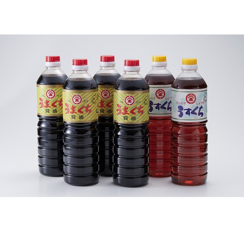 熊本/釜田醸造所〉マルカマ醤油6本Aセット