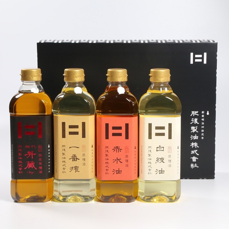 熊本/肥後製油〉ギフト肥後選りすぐり詰合せ(4本セット)