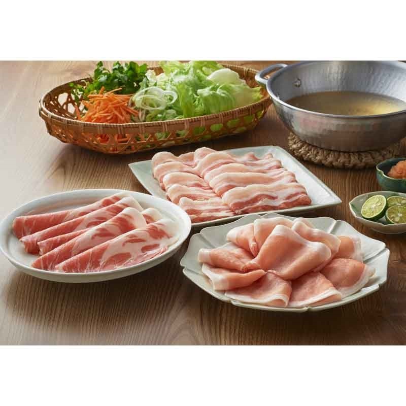 鹿児島/南州農場〉かごしま黒豚 しゃぶしゃぶ3種食べ比べセット