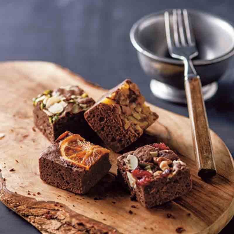 山口/ホシフルーツ〉ナッツとドライフルーツの贅沢ブラウニー 12個