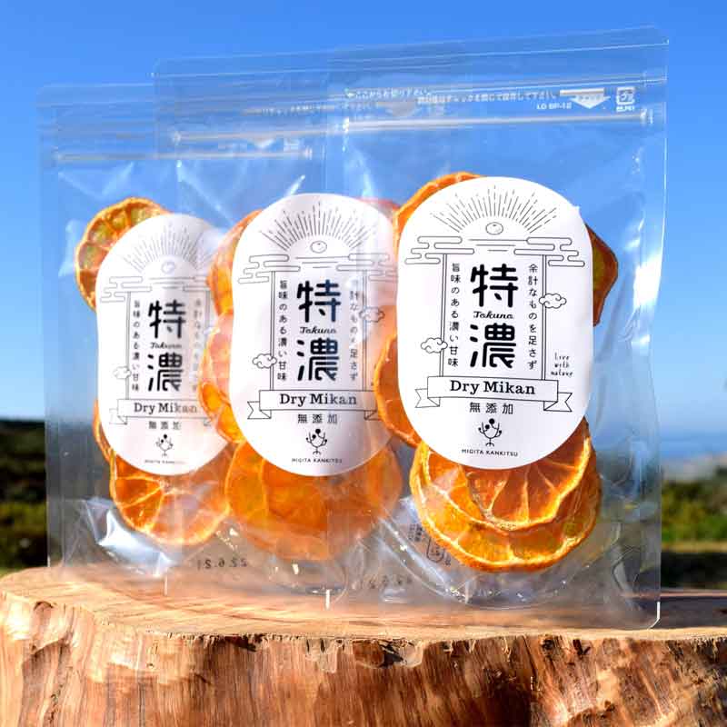 熊本/右田柑橘〉ドライみかん特濃 ボックス（3袋入り）