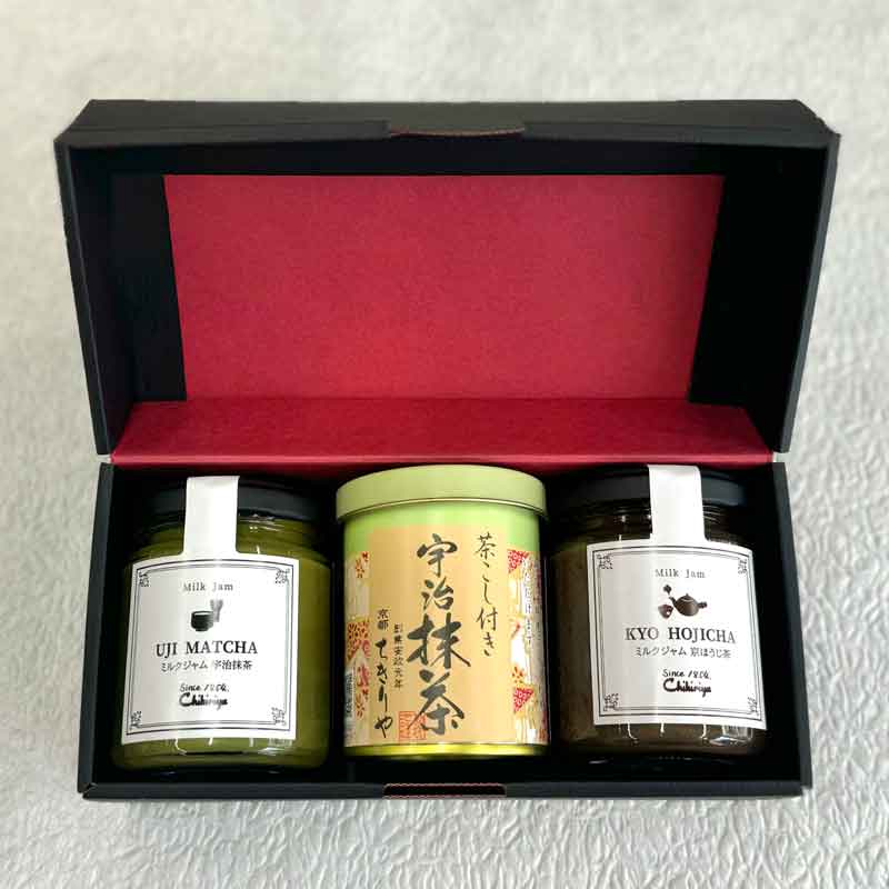 【限定BOX・帯付き・送料無料】ごちゃちる 京都/京都ちきりや〉茶こし付き宇治抹茶・ミルクジャム宇治抹茶