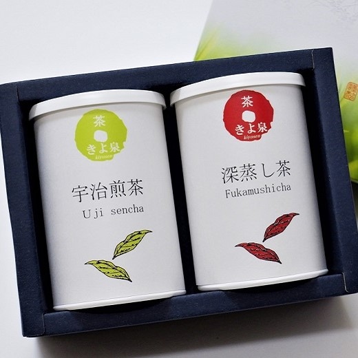 京都/きよ泉〉宇治茶ギフト 煎茶・深蒸し茶セット 80g
