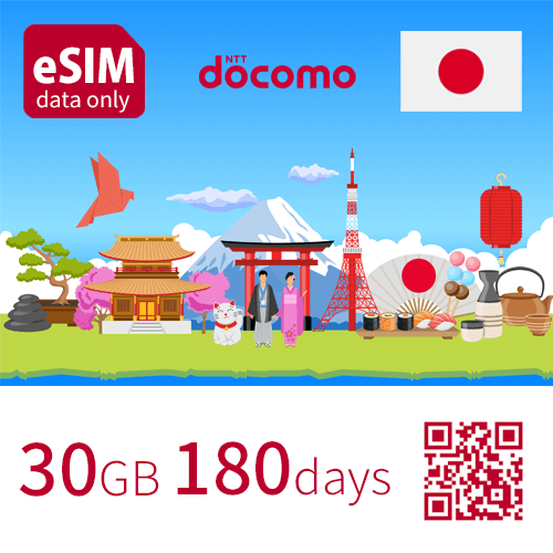 【eSIM】 日本国内用 データ通信専用 30GB 180日プラン