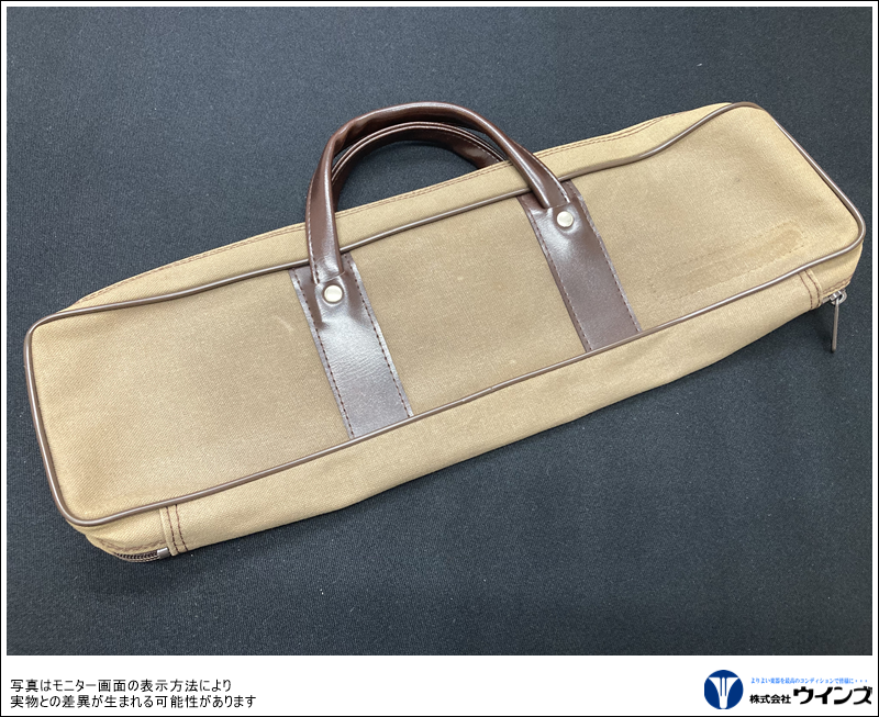 【中古】フルート　ケースカバー　叶屋　茶色
