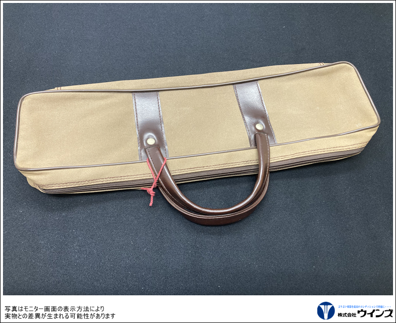 【中古】フルート　ケースカバー　叶屋　茶色