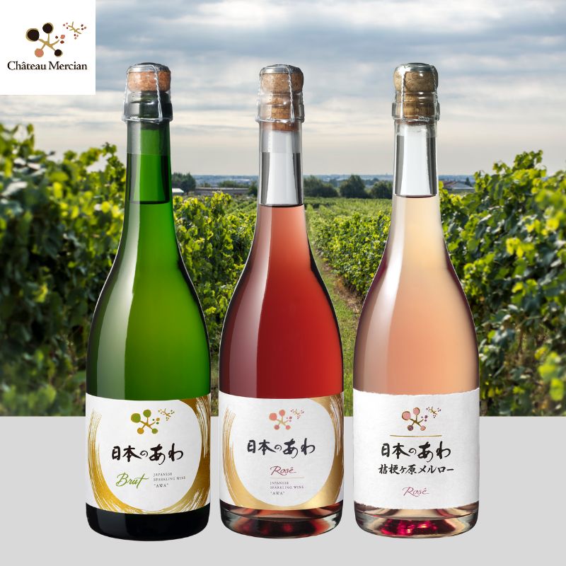 キリっと辛口!日本のあわを楽しむ3本セット