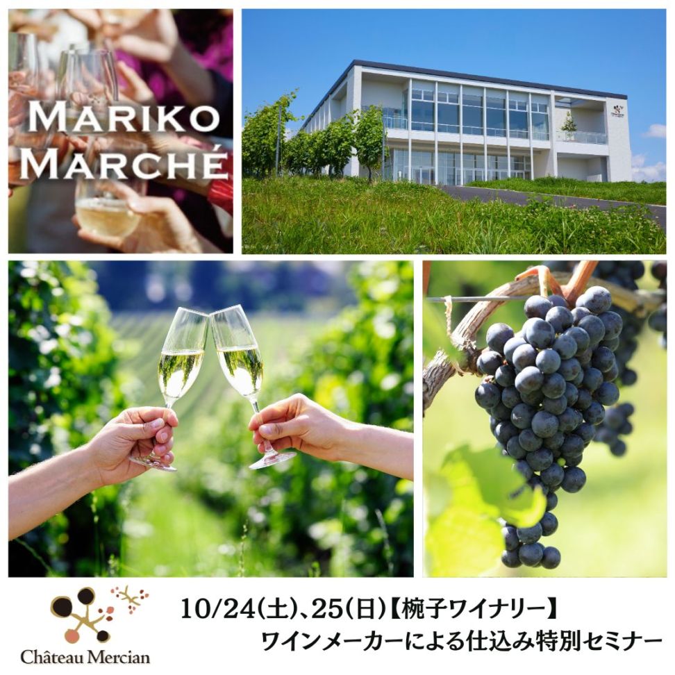 【椀子ワイナリー】10/24(土)、25(日)ワインメーカーによる仕込み特別セミナー