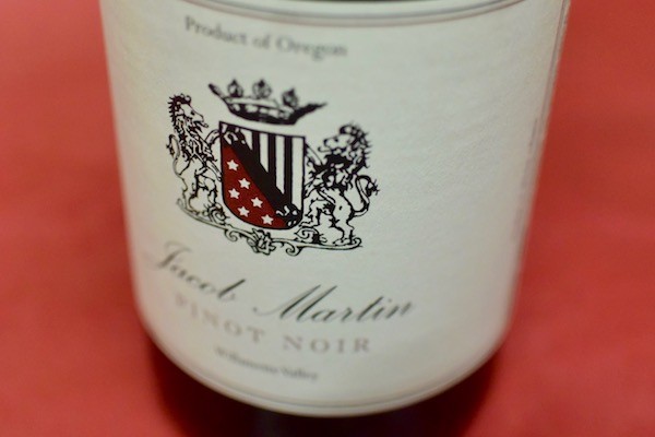 【赤ワイン】ジェイコブ・マーティン / ピノ・ノワール・エステイト [2015]