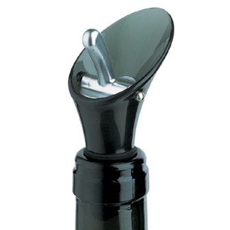 【ワイングッズ】カラー ワインストッパー＆ポアラー グレー