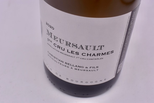 【白ワイン】ドメーヌ・クリスチャン・ベラン・エ・フィス / ムルソー・プルミエ・クリュ・レ・シャルム [2020]