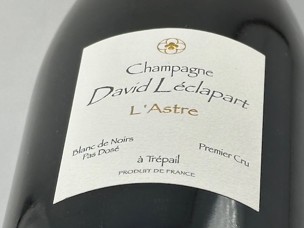 【シャンパン（泡物）】ダヴィッド・レクラパール / シャンパーニュ・キュヴェ・ラストル・ブラン・ド・ノワール [2020]