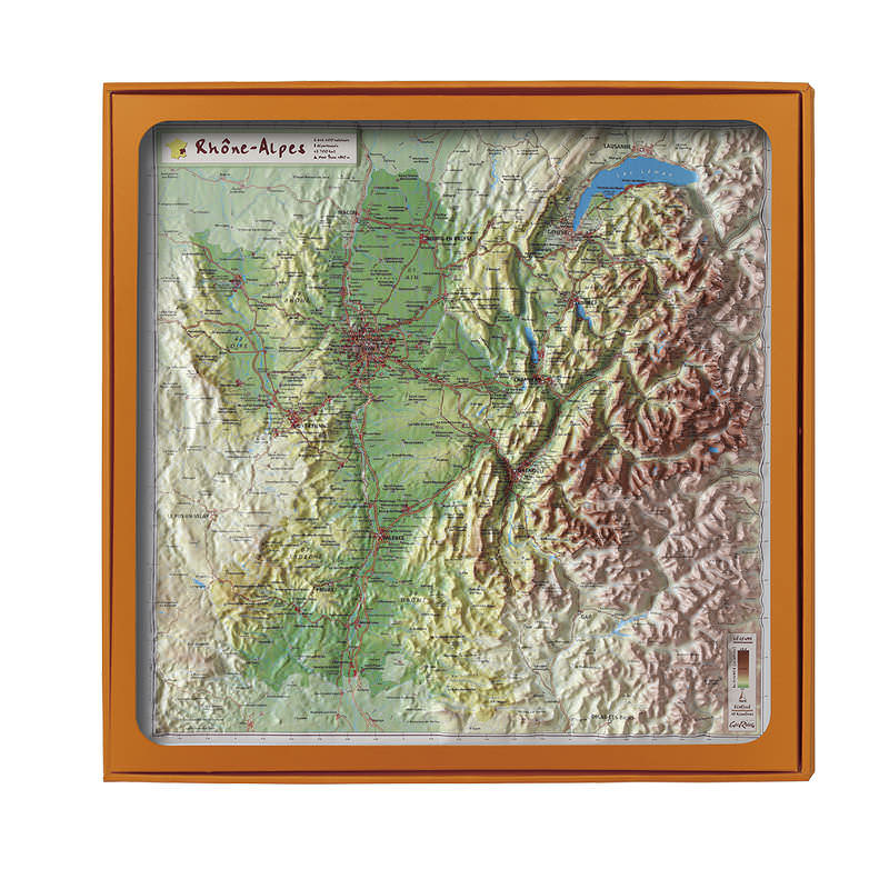 3Dマップ ローヌ・アルプ地方 | すべての商品 | 日本