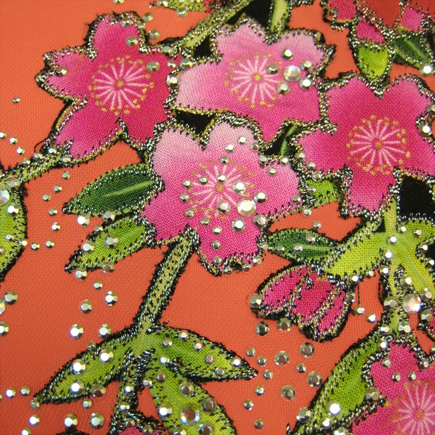 社交ダンス衣装・ドレス・コーラス衣装販売のウイング/桜刺繍トップスL
