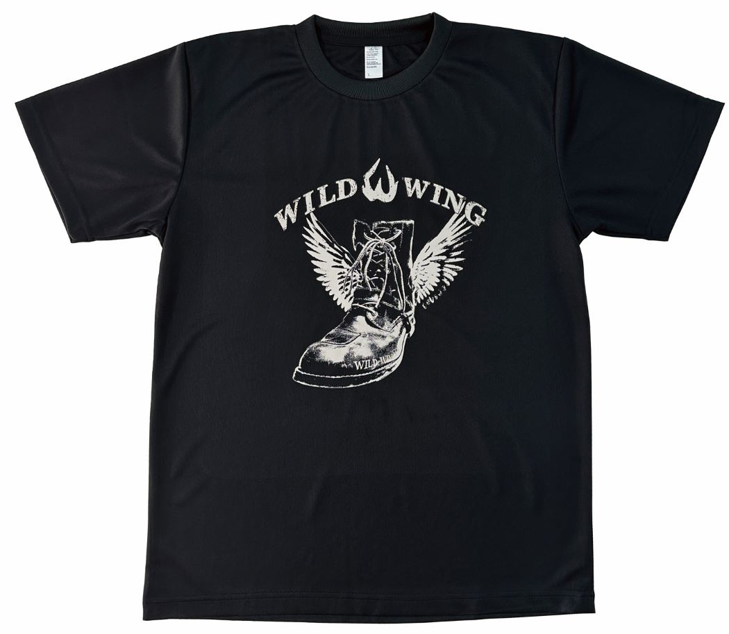 Tシャツ 靴羽 TS-02 黒ドライ 白綿100 ◇<送料無料> | Tシャツ