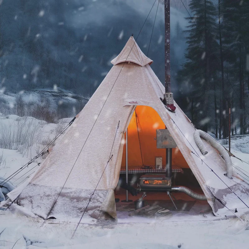 【新品未使用】ティピーテントTeepee 収納バッグ付き　インディアンテント 新品未使用】ティピーテントTeepee 収納バッグ付き インディアン