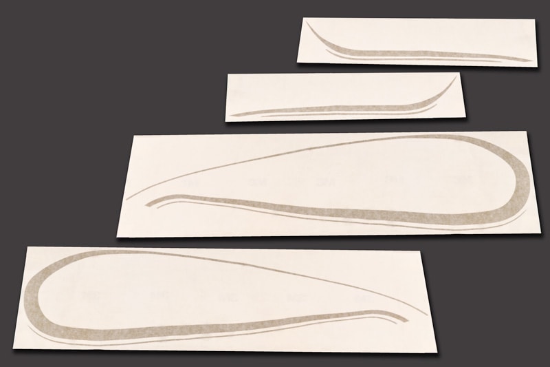 Z750D1 転写フィルムグラフィックセット (ゴールドライン / ブラック