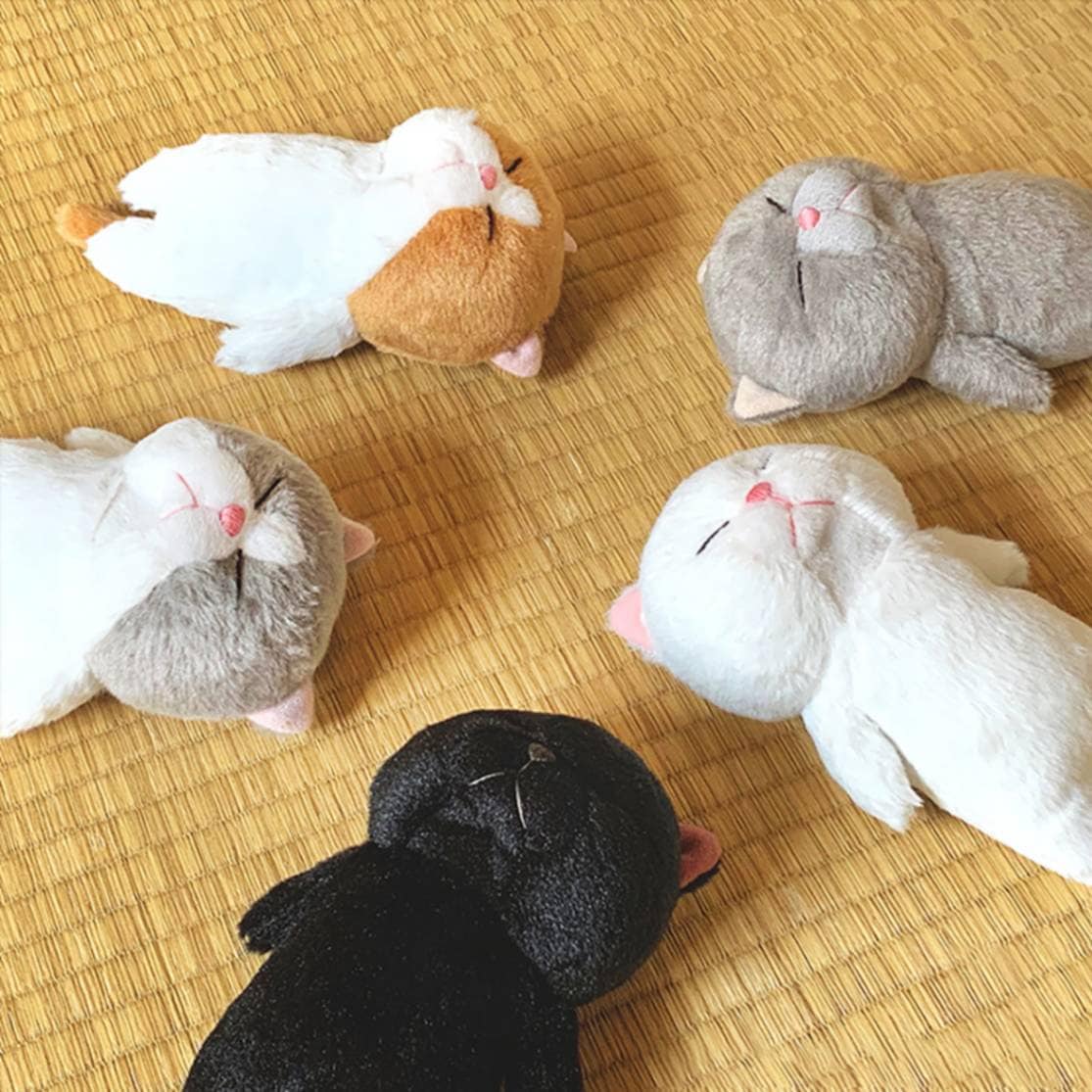 ぼうみたいなねこ ぬいぐるみ 猫 内藤デザイン研究所 送料別 子猫 動物 どうぶつ かわいい キッズ 誕生日 プレゼント 女の子 男の子 おもちゃ ギフト 子供 白 黒 グレー 茶色 みけねこ 毛質 やわらかい