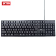 WINTEN 有線キーボード WT-KBU01-BK 薄型 軽量 パソコンキーボード USB接続 テンキーあり 109キー 角度調整可 Windows