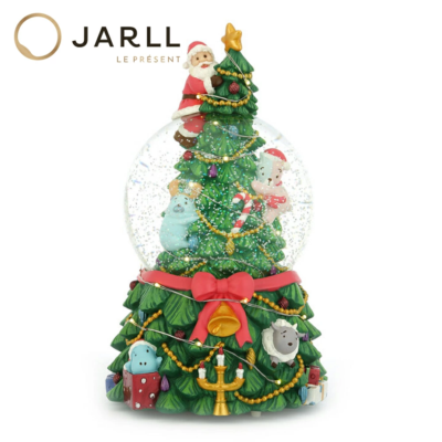 【JARLL】サンタオンザツリー クリスマススノードーム（KD2002）6059