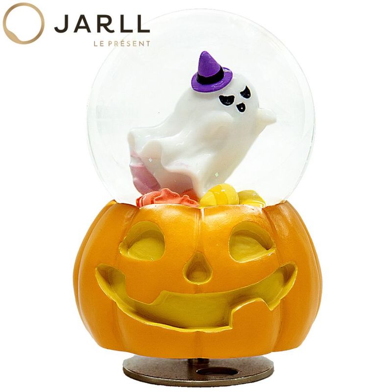 【JARLL】スノードーム ハロウィン ゴースト カボチャ 高級 オルゴール（ぜんまい式）飾り 装飾 インテリア 置物 イベント ホラー おばけ プレゼント スノーグローブ HG0651