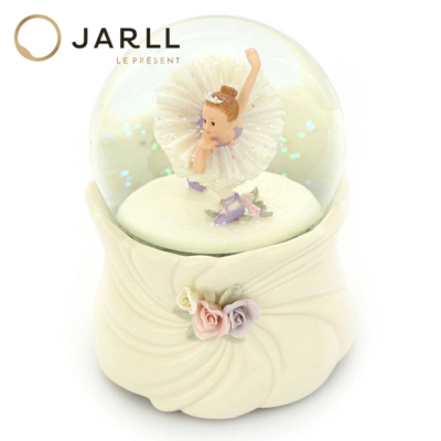 【JARLL】スノードーム バレエ 高級 オルゴール（ぜんまい式）ライト付き プレゼント 結婚祝い 誕生日 インテリア 置物 スノーグローブ SC2002