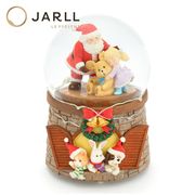 【JARLL】スノードーム クリスマス サンタクロース プレゼント 高級 オルゴール（ぜんまい式）ライト付き 結婚祝い 誕生日 インテリア 置物 スノーグローブ CC2004