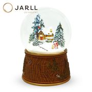 【JARLL】スノードーム クリスマス 森のスノーハウス 高級 オルゴール（ぜんまい式）プレゼント 結婚祝い 誕生日 インテリア 置物 スノーグローブ GB14019