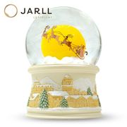 【JARLL】スノードーム クリスマス 村の雪景色 高級 オルゴール（ぜんまい式）ライト付き プレゼント 結婚祝い 誕生日 インテリア 置物 スノーグローブ QO24110